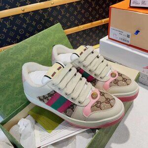 Gucci Beige and Pink Women's Sneakers